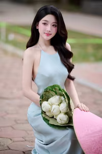 VGU No.146: Enchanting Vietnamese Beauty A Vision of Grace and Elegance with Fresh Blooms-8