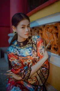 Timeless Elegance of Man Li by the Red Wall - YiTuYu Vol.8871-13