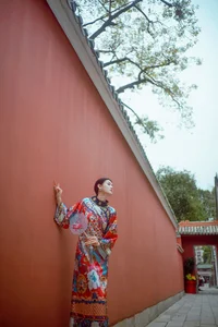 Timeless Elegance of Man Li by the Red Wall - YiTuYu Vol.8871-43