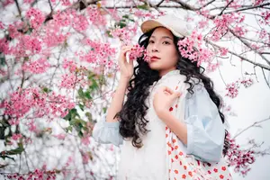 Experience Dalat Cherry Blossoms: Where nature meets wind turbines, an unforgettable photo spot!-6