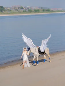 Ethereal Pegasus Muse by the Sea - YiTuYu Art Language Vol.8882-12