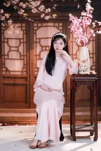 Graceful Asian Girl with Spring Blossoms Timeless Beauty Unveiled-1