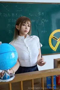 XiuRen No.10750 Zoe You You: Alluring Schoolgirl in Uniform with Seductive Black Stockings-9