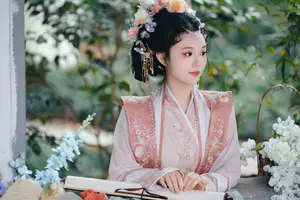 Jiao Tang Ma Qi Duo: Graceful Hanfu Beauty Amidst Spring Blossoms, YiTuYu Vol.8761-9