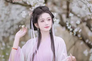 YiTuYu Vol.8754: Chi Yan Zai Zhe Li - Ethereal Ancient Beauty Amidst White Blossoms-4