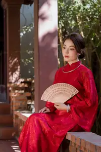 Graceful Vietnamese Traditional Ao Dai: Timeless Elegance 1000024747-0