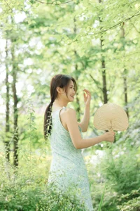 Sun-Kissed Mint Summer Aesthetics: Ka Bi for YiTuYu Art Language Vol.9302 Portrait Collection-16