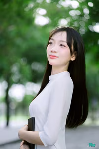 VGU No.43: Vietnamese Grace A Young Woman in Elegant White Ao Dai Bathed in Morning Sunlight-3