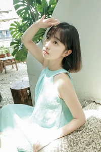 Aesthetic Summer Art Photography: YiTuYu Art Language Vol.9201 Featuring Model Wo Shi Yi Ke Sheng Dan Shu - Fresh Mint Portraits Collection-4