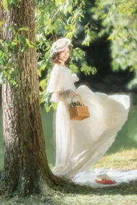 Chic French Picnic Aesthetics: YiTuYu Art Language Vol.9307 Featuring Model A Xi in a Sunny Afternoon Outdoor Lifestyle Photoshoot-0