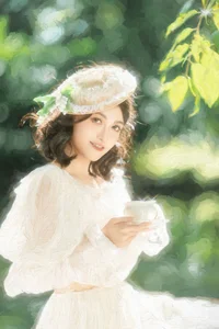 Chic French Picnic Aesthetics: YiTuYu Art Language Vol.9307 Featuring Model A Xi in a Sunny Afternoon Outdoor Lifestyle Photoshoot-2