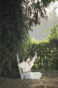 YiTuYu Vol.8273: Chun Yu – Ethereal Wuxia Beauty and Serene Warrior at Sunset-3