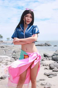 Captivating Nico Robin Cosplay by lMusicl: A Sun-Drenched Seaside Adventure-9