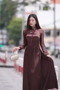 Elegant Modern Ao Dai Beauty Captivates on City Streets | Graceful & Alluring 1000025274-17