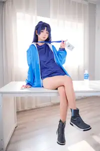 Discover the Alluring Charm of Coser Xi Huan Ai Li Ma in Yuuka's Gymnastics Outfit (56P)-0