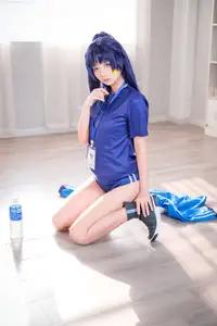 Discover the Alluring Charm of Coser Xi Huan Ai Li Ma in Yuuka's Gymnastics Outfit (56P)-29