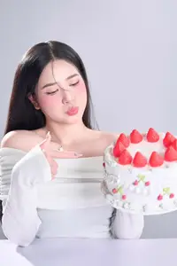 Serene Beauty of a Gentle Girl Explore Pure Charm and Dreamy Aura in a Minimalist Portrait-5