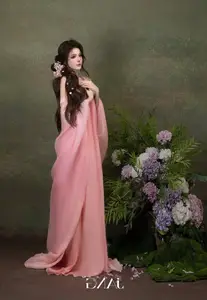 Lilly Luta Transforms into 'Living Doll' in Flowing Pink Silk Gown, Fairytale Beauty Unveiled-4