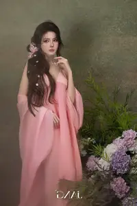 Lilly Luta Transforms into 'Living Doll' in Flowing Pink Silk Gown, Fairytale Beauty Unveiled-8