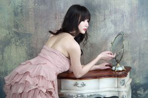 Yeon Da Bin: Adorable Korean Girl in Floral Dress Outdoors-11