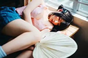 Coser Chunmomo's Dreamy Selfie Moments Part02: Captivating Beauty by the Window-0