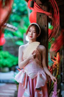 Elegant Vietnamese Beauty with Traditional Fish Lantern, Celebrating Culture-8