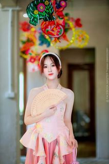 Elegant Vietnamese Beauty with Traditional Fish Lantern, Celebrating Culture-12
