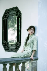 Elegant Modern Cheongsam Fashion by Qu Qi: YiTuYu Art Language Vol.9352 - A Stunning Collection of Fresh Qipao Style and Artistic Photography-2