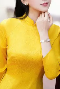Graceful Vietnamese Beauty in Elegant Yellow Ao Dai-8