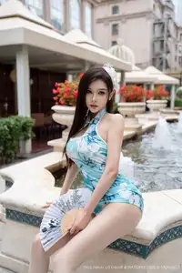 Li Li Sha: Elegant Cheongsam Goddess in XingYan Vol.412 Photoshoot-46