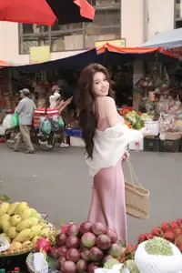 Charming Asian Beauty in a Vibrant Vietnamese Traditional Market-0