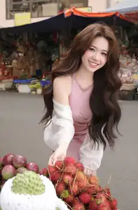 Charming Asian Beauty in a Vibrant Vietnamese Traditional Market-11