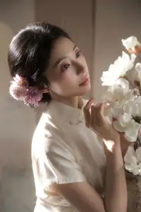 YiTuYu Vol.8655: Fen Mian Gu Niang – Timeless Elegance in Classic Qipao. Discover Asian Beauty and Grace.-3