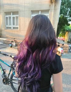 Beautiful Girl with Trendy Red Dip Dye Hair Style-11