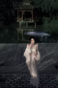 XVG No.35: Discover the Artistic Beauty of a Serene Asian Muse by the Water-13