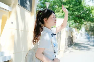 Artistic Portrait Photography: Elegant Side Profile Aesthetics in YiTuYu Art Language Vol.9333 featuring Model Ai Pai Ce Lian De Xiao Xiang-15