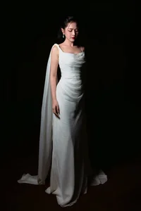 Ethereal elegance in white: A cinematic portrait-1
