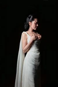 Ethereal elegance in white: A cinematic portrait-13