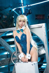 Coser San Wu Ren Xing: Alluring Blue Archive Asuma Toki Bunny Girl Cosplay-9