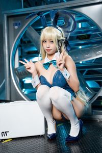 Coser San Wu Ren Xing: Alluring Blue Archive Asuma Toki Bunny Girl Cosplay-20