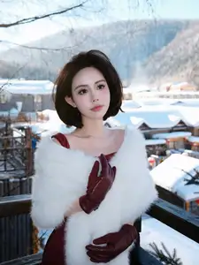 Chu Mac Thuy Quynh flaunts alluring bare back, defying cold amidst pristine snow-10