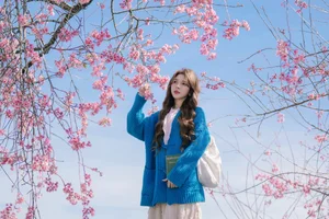 Dreamy muse amidst the blooming cherry blossoms in Da Lat-6