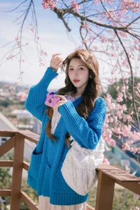 Dreamy muse amidst the blooming cherry blossoms in Da Lat-1