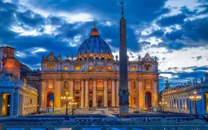 Discover St. Peter's Basilica Vatican: A magnificent Renaissance architectural icon under night lights-4