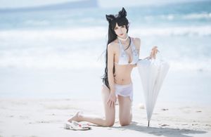 Captivating Azur Lane Atago Cosplay by Masaki Ya Qi on the Beach-14