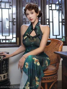Timeless Oriental Grace: Jin Yun Xi Yuki in Elegant Modern Cheongsam-10