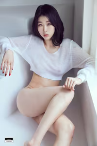 LE LEBE-140 Xiu (66P): Elegant Beauty on White Stairs, Captivating Allure-12