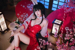 Stunning Azur Lane Oyama Bunny Girl Cosplay by Ri Nai Jiao: Exclusive 47P High-Definition Image Collection for Anime and Gaming Fans-10