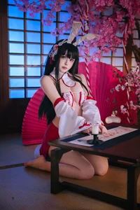 Stunning Azur Lane Oyama Bunny Girl Cosplay by Ri Nai Jiao: Exclusive 47P High-Definition Image Collection for Anime and Gaming Fans-7