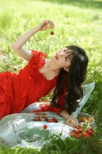 Stunning Portrait Photography: YiTuYu Art Language Vol.9193 Featuring Shi Zi in a Radiant Red Dress-7